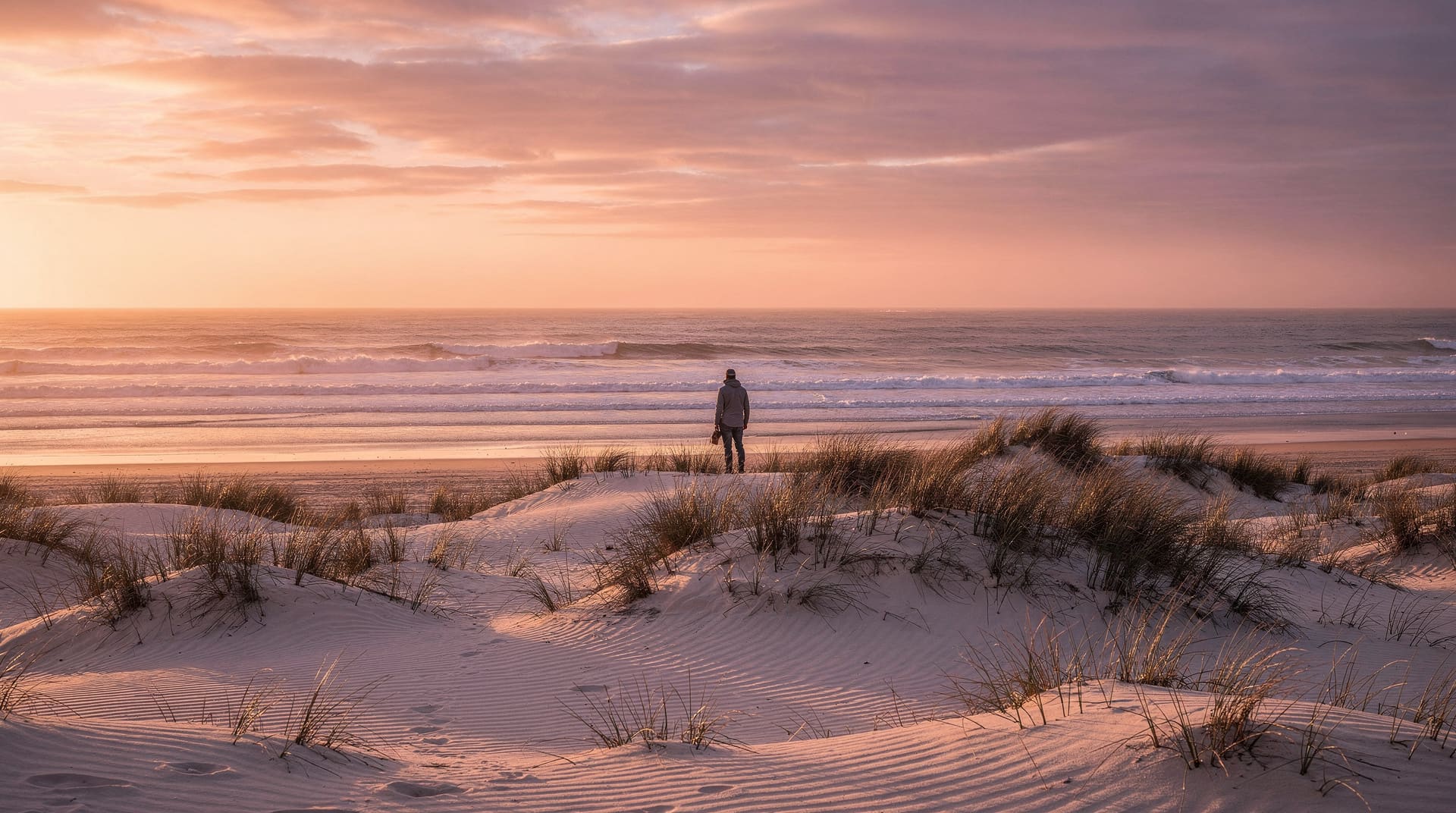 Comporta sunset from a dune: the slow coast beyond Setúbal
