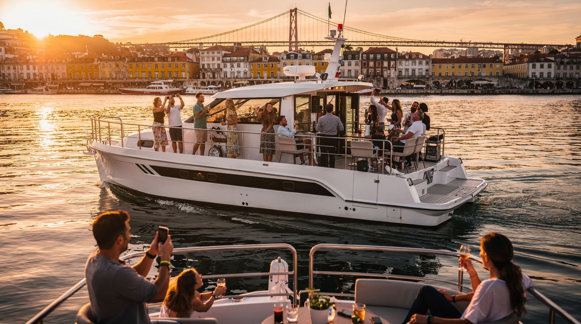 Catamaran cruise Lisbon: party boats, sunset music and what to expect