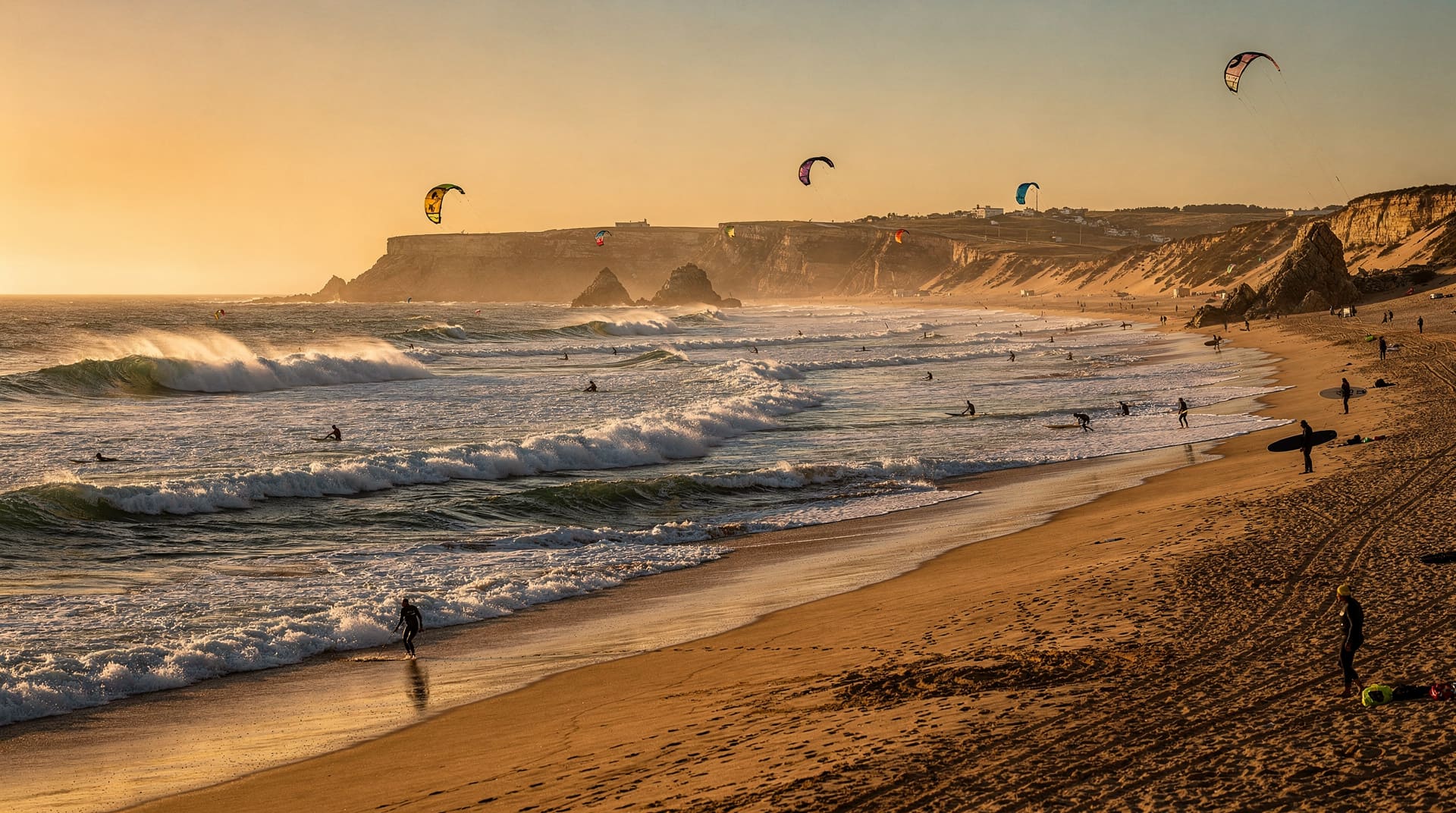 Guincho surf beach — wind, kites, and the most dramatic beach near Cascais
