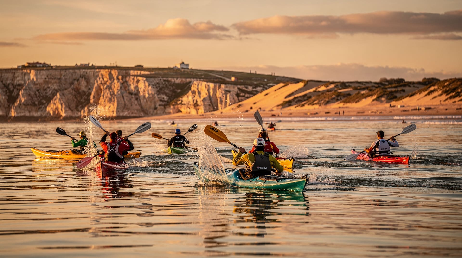 Kayaking near Lisbon: Tagus, Arrábida sea cliffs, Caparica coast and Tróia