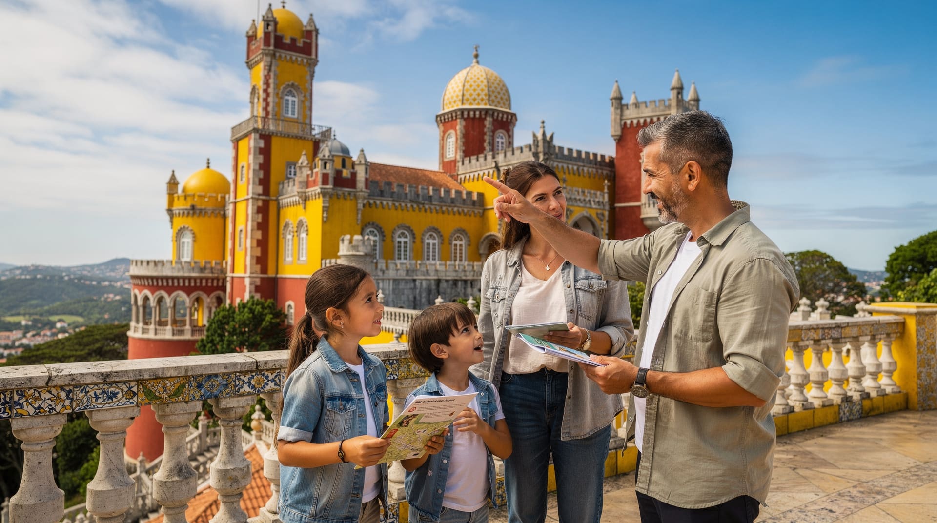 Sintra with kids: Pena Palace, Regaleira tunnels, and Toy Museum