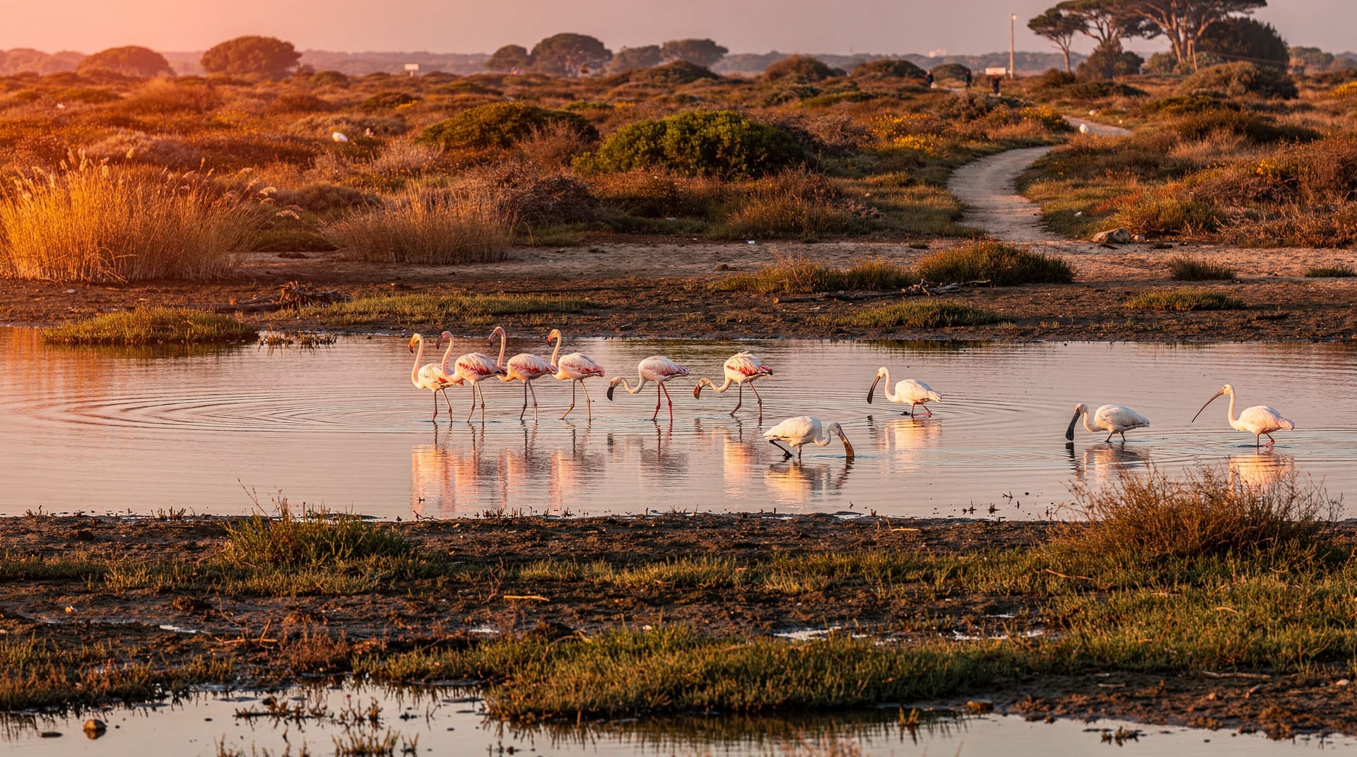 Tagus estuary birdwatching: flamingos, spoonbills and the Alcochete reserve